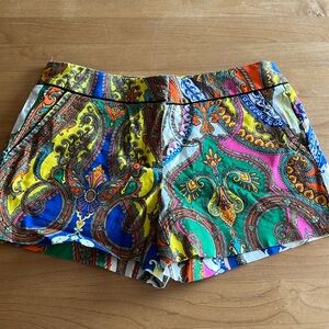 Trina Turk Muti-Color Paisley Shorts, Sz 4